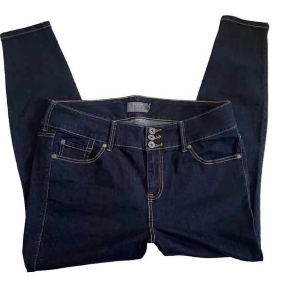 Torrid Dark Wash Stretch Jeggings Jeans Tight Ankle Tall aBoots Size 16 - Picture 6 of 7